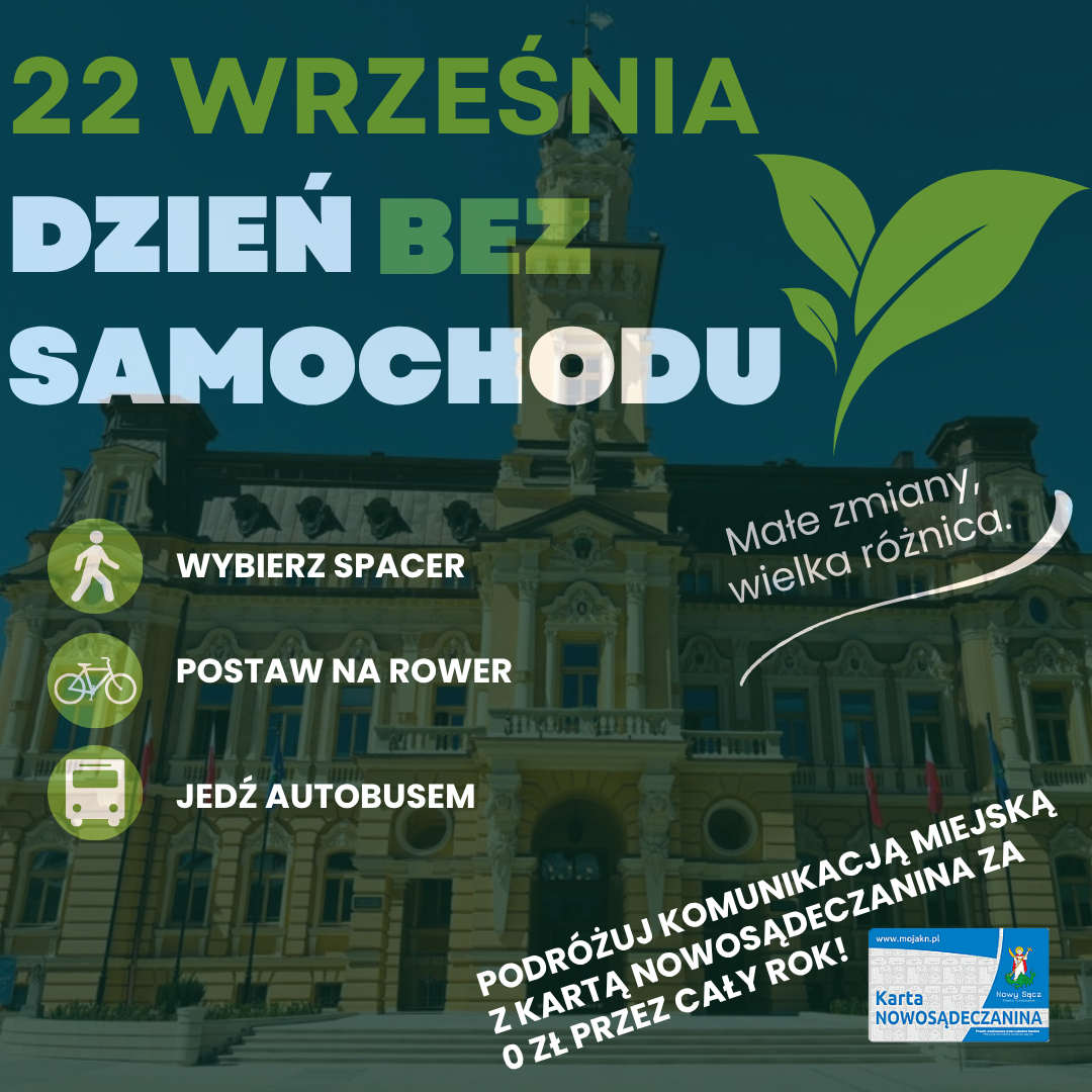 aktualność: 22 września DZIEŃ BEZ SAMOCHODU - przesiądź się na komunikację miejską!